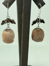 Load image into Gallery viewer, Fine Silver and Pink Salmon Colored Poppy Jasper Earrings