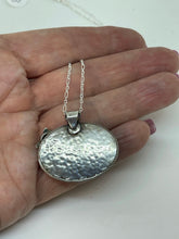 Load image into Gallery viewer, Oval Fine Silver and Salmon Colored Poppy Jasper Pendant