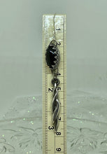 Load image into Gallery viewer, Fine Silver and Black Onyx Twist Earrings