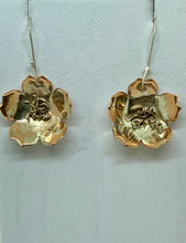 Load image into Gallery viewer, Copper and Silver Frosted Cherry Blossom Earrings