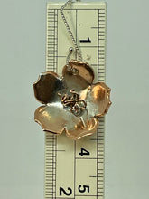 Load image into Gallery viewer, Copper and Silver Frosted Cherry Blossom Earrings