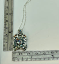 Load image into Gallery viewer, Fine Silver Pendant with Flashy Blue Moonstone