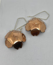 Load image into Gallery viewer, Copper and Silver Frosted Cherry Blossom Earrings