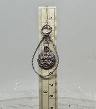 Load image into Gallery viewer, Sterling Silver Wire Twist Teardrop Floral Dangle Earrings