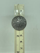 Load image into Gallery viewer, Fine Silver Roll Printed Round Domed Earrings