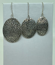 Load image into Gallery viewer, Fine Silver Dragonfly Roll Printed Oval Dangle Earrings