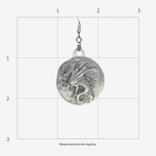 Load image into Gallery viewer, Aluminum Dragon Medallion Earrings
