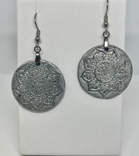 Load image into Gallery viewer, Aluminum Mandala Medallion Earrings
