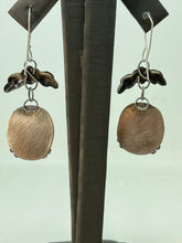 Load image into Gallery viewer, Fine Silver and Pink Salmon Colored Poppy Jasper Earrings
