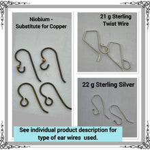 Load image into Gallery viewer, Sterling Silver Wire Twist Teardrop Floral Dangle Earrings
