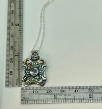 Load image into Gallery viewer, Fine Silver Pendant with Flashy Blue Moonstone
