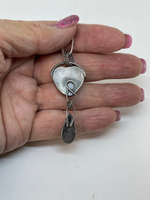 Load image into Gallery viewer, Fine Silver Pendant with Heart Shaped Red and Black Rosarita
