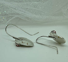 Load image into Gallery viewer, Fine Silver Acorn Earrings with Orange Carnelian
